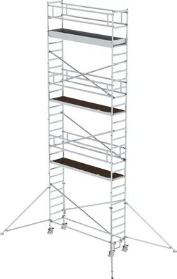 Produktbild von MUNK Aluminium-Rollgerüst mit Ausleger 3,00x0,75m Plattform 9,55m AH