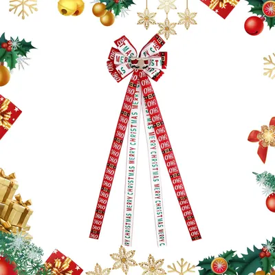 Weihnachtsbaumschleife, rot, 139 cm, 1 Stück, DIY-Deko