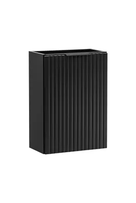 Zdjęcie produktu dla Szafka Łazienkowa Czarna Pod Umywalkę 40 Cm Z Ryflowanym Frontem