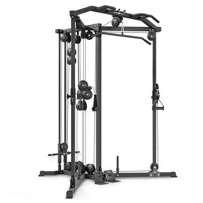 Obrázek produktu pro Tréninková stanice s volnou váhou Marbo Sport s horní a dolní kladkou MS-W106 2.0