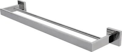 Immagine prodotto di Portasciugamani doppio a parete da 60 cm - portasciugamani in acciaio inox - nero - Portasciugamani per bagno e cucina