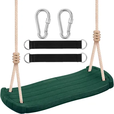 Image de Balançoire pour enfants, 1 pièce, verte, pour jardin