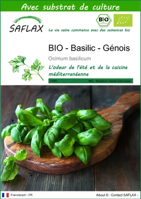 Image de SAFLAX -- Basilic - Génois - 800 graines - Avec substrat - Ocimum