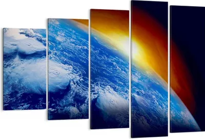 Produktbild von Bild auf Leinwand - Leinwandbild - Galaxie Erde Raum - 150x100cm - Wand Bild - Wanddeko - Leinwanddruck - Bilder - Kunstdruck - Wanddekoration - Leinwand bilder - Wandkunst - EG150x100-2335