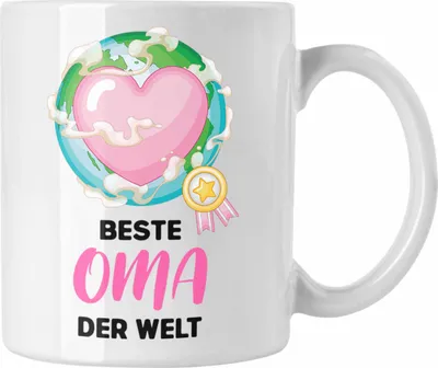 Produktbild von Trendation - Beste Oma Der Welt Geschenk Tasse Kaffeetasse Spruch Lustig von Enkel zum Geburtstag Weihnachten (Weiß)