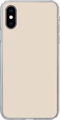 Produktbild von MuchoWow® Handyhülle Schutzhülle Hülle für Telefoonhoesje iPhone X Beige - Unifarben Silikon Softcase Handy Hülle - Handyhülle