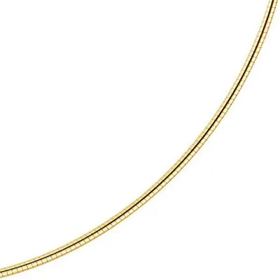 Produktbild von 1,6mm Halsreif Omegareif Omegakette 585 Gold Gelbgold Goldkette 42cm Damen