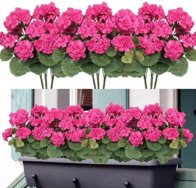 Immagine prodotto di Set di 3 fiori artificiali Unyqoos® dal aspetto realistico, resistenti ai raggi UV, altezza 36 cm, 5 steli flessibili per confezione, decorazioni facili da curare, adatte sia per interni che per esterni