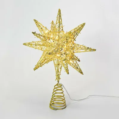 Obrázok produktu pre ACA Lighting zlatá hviezda na vianočný stromček 20 MINI WW LED batérie 3xAA, IP20 28x5x20cm X112011272