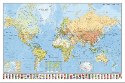 Produktbild von Weltkarte Poster Die Welt  91,5 x 61 cm