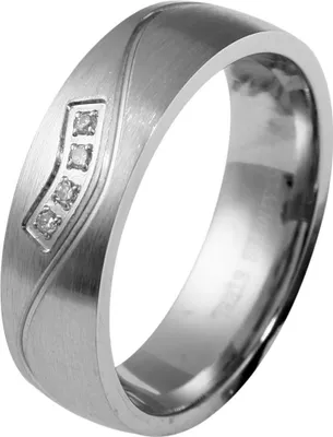 Produktbild von Akzent Damen-Partnerring, Edelstahl, Similibesatz, silberfarben