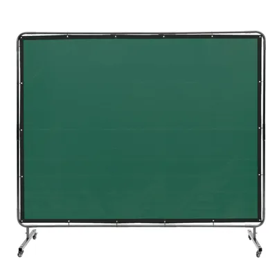 Obrázok produktu pre VEVOR zváracia clona 1,8 x 2,4 m Zváracia ochranná clona z nehorľavého vinylu Zváracia ochranná stena so 4 otočnými kolieskami a 6-stupňovou UV ochranou Zváracia deka Zváracia ochranná zelená