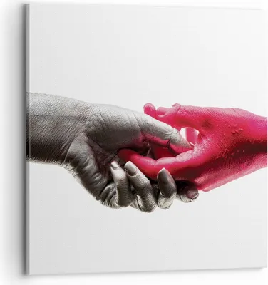 Produktbild von Bild auf Leinwand - Leinwandbild - Einteilig - Hilfe Hände Symbol - 70x70cm - Wand Bild - Wanddeko - Wandbilder - Leinwanddruck - Bilder - Wanddekoration - Leinwand bilder - Wandbild - AC70x70-4483