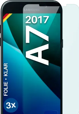 Produktbild von moex® 3x Schutzfolie kompatibel mit Samsung Galaxy A7 (2017) - Displayschutzfolie dünn Folie, Klar