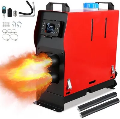 Image de Groupe électrogène diesel 12V de 8 kW - Chauffage et ventilation tout-en-un pour voiture, camion, bus, bateau, camping-car, caravane, véhicule de loisirs - Chauffage et ventilation 12V avec télécommande et écran LCD
