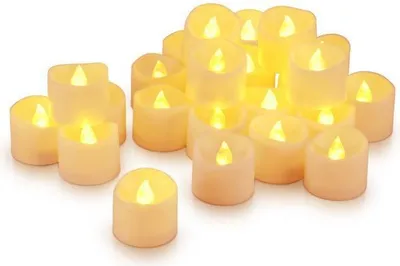 Produktbild von LED-Kerzen, 24er-Pack flammenlose Kerzen, Partylichter, realistische batteriebetriebene elektronische Kerzen für die