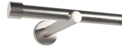 Produktbild von Deco-Raum Gardinenstange auf Maß Trend Edelstahl-optik Endstück Kappe 19mm – 110cm