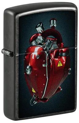 Produktbild von Zippo Sturmfeuerzeug - Heart Engine, Gray Dusk, Color Image - Nachfüllbar - Wied