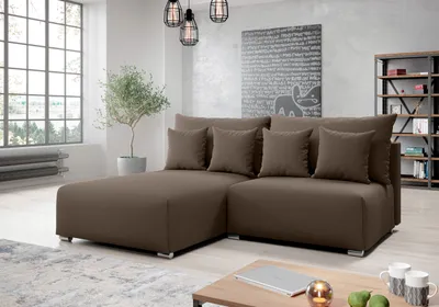 Produktbild von AX LIVING Ecksofa mit Schlaffunktion Ederra 208 cm breit – braun L