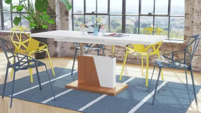 Produktbild von Design Couchtisch Grand Noir ausziehbar höhenverstellbar Tisch 120-180 cm Esstisch