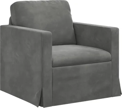 Zdjęcie produktu dla vidaXL Sofa ciemnoszara 78 x 78 x 80 cm aksamit