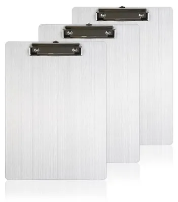 Produktbild von Schreibmappe Dokumentenhalter A4 Aluminium 3 Stück