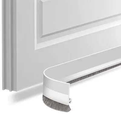 Obrázek produktu pro Těsnění dveří - Samolepicí - Bílé - 3 cm - Silikonový kartáč pod dveře pro vnitřní i vnější dveře