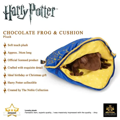 Produktbild von The Noble Collection Schokoladenfrosch-Plüsch und Kissen