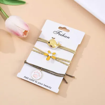 Obrázok produktu pre Sada 6 elastických gumičiek do vlasov pre dievčatá