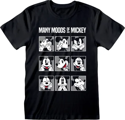 Produktbild von Mickey Mouse T-Shirt Herren Many Moods of Mickey schwarz M