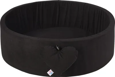 Obrázek produktu pro H&F Bytový textil Míčový bazén | Míčový bazén pro děti 98x30cm | Barva: černý samet