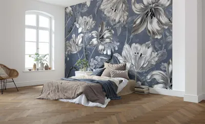Image de Papier Peint Panoramique Merian Blue 350 X 250 Cm Papier Peint Panoramique Merian Blue 350 X 250 Cm - Komar