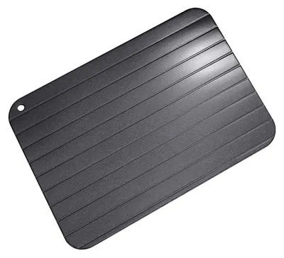 Auftauplatte aus Aluminium, 23 x 16,5 x 0,2 cm, schwarz
