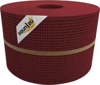 Produktbild von Doppelstab Sichtschutz zaun|zu PREMIUM gelocht 30% Streifen PP Zaunblende Bordeauxrot 50m