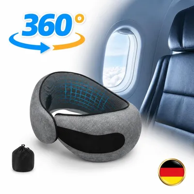 Produktbild von Nackenkissen Kopfstütze Memory Schaum Flugzeug Auto Reisekissen Nackenhörnchen