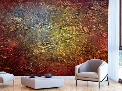 Produktbild von Vlies Fototapete Abstrakt 400x280 cm Tapeten Wandtapete XXL gold rot f-A-0778-a-a