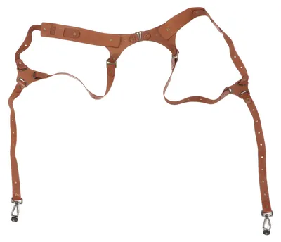 Produktbild von Kameragurt, Leder, doppeltes Schulterzubehör für digitale Spiegelreflexkamera, Bogentyp, braun