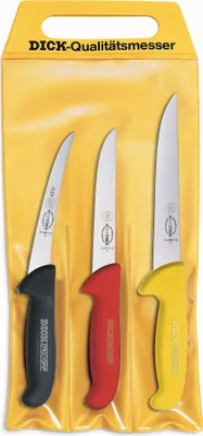 Produktbild von F. DICK Messer Set ErgoGrip 3-teiligƒÆ’£ZerlegemeisterschaftÃƒÆ’Ü„¢, HRC 56Ãƒ€š°