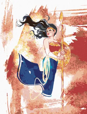 Produktbild von Zuty - Malen nach Zahlen - GEMALTE WONDER WOMAN, 40x50 cm, ohne Keilrahmen