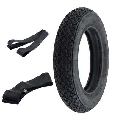 Obrázek produktu pro Sada pneumatika + duše + páska na ráfek Vee Rubber 3.00 - 10 50J TT VRM054 VRM-054 Piaggio Vespa