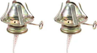 Produktbild von 2 antike Lampen, Brenner, Öllampen, Zimmeraccessoire, Docht, Vintage-Lampen, Petroleumbrenner. Ein Glas