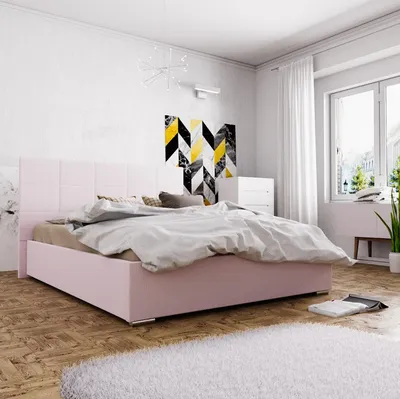 Obrázok produktu pre Manželská posteľ s úložným priestorom FLEK 4 - 160x200, ružová