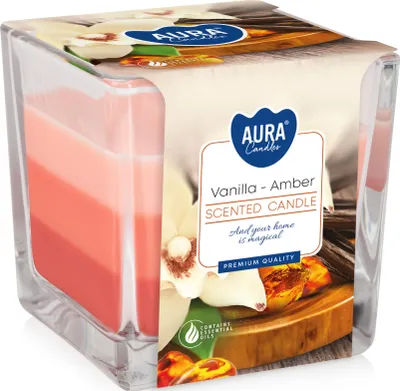 Immagine prodotto di Candela in vetro profumato BISPOL Aura 32H Vaniglia - BURSHINE