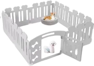 Obrázek produktu pro Bolt Edge Puppyren – Psí bouda a výběh pro domácí mazlíčky – 78 x 78 x 60 cm – S uzamykatelnými dvířky – Recyklovaný plast – Vnitřní i venkovní použití