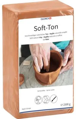 Obrázok produktu pre Mäkká hlinená terakota 2500g tvrdnúca na vzduchu / horľavá 1040°C