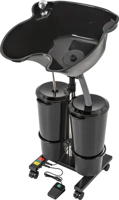 Produktbild von Haarwaschbecken, verstellbarer Höhenbereich 1,05-1,4 m, Beckenmaß 48,5*37,5*30 cm, Kapazität 10L/2,64gal, Stromversorgung AC 100-240V, Bruttogewicht 8,15 kg
