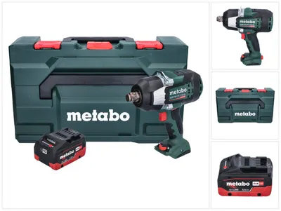 Image de Metabo SSW 18 LTX 1750 BL Visseuse à choc sans fil 18 V 1750 Nm 3/4" Brushless + 1x batterie 5,5 Ah + metaBOX - sans chargeur