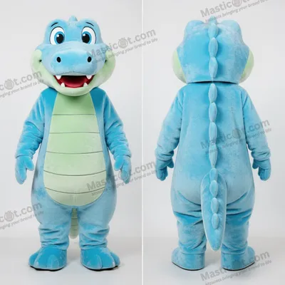 Produktbild von Himmelblauer MASTICOT lächelnder Krokodil-Maskottchen