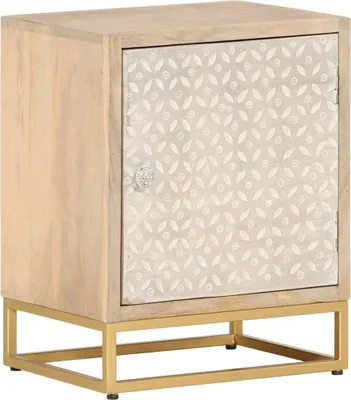 Produktbild von Nachttisch 40x30x50 cm Massivholz Mango und Eisen