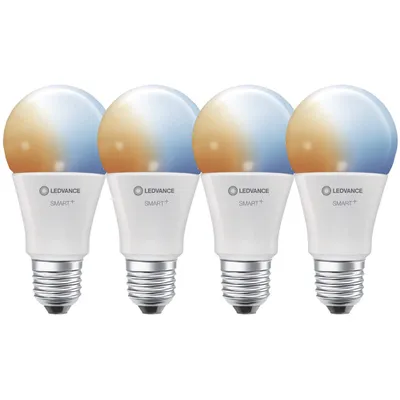 Produktbild von 4 x Ledvance LED Smart+ Birne 8,5W = 60W E27 matt 806lm Tunable White CCT 2700K-6500K Dimmbar App Google Alexa Apple HomeKit Bluetooth
